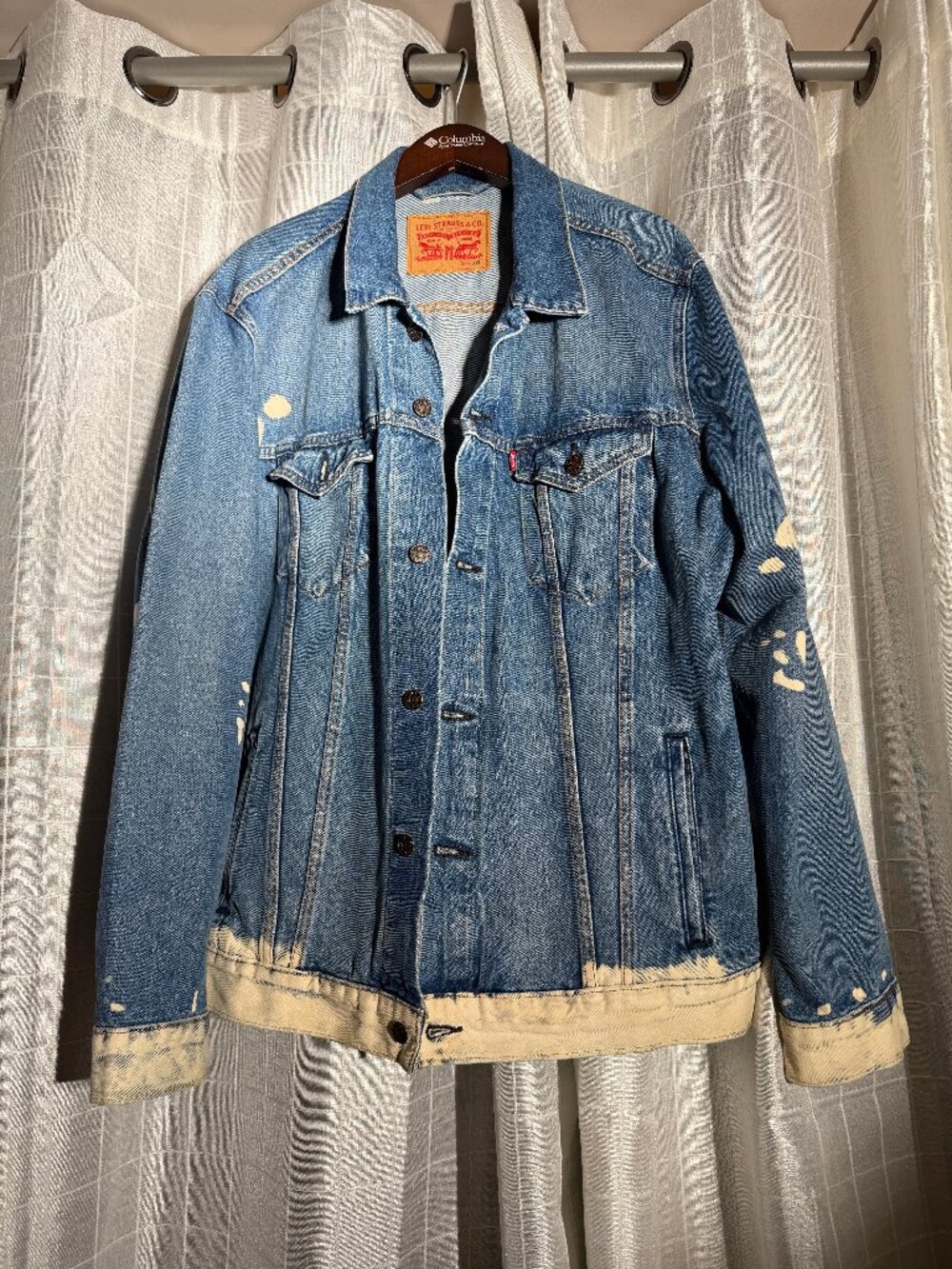 Levi's Original Size XXL Distressed Blue Denim Trucker Jean Jacket (#72334-0270)